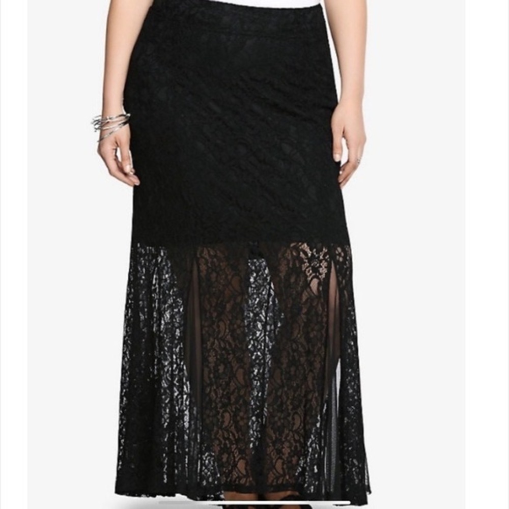 Torrid Black Lace Skirt